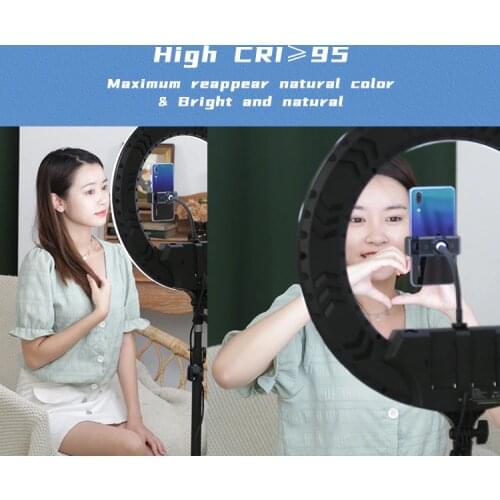 NiceFoto LED ring light LR-480C 18inch Photography Lighting Selfie Lamp USB Dimmable For Youtube Makeup Video Live Photo Studio