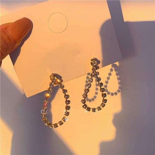 ZDMXJL 2021 New Fashion Womens Earrings Fine Simple Zircon Earrings For Women Girl Party Jewelry Gifts Wholesale