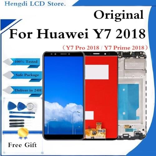 Original For Huawei Y7 2018 LCD Y7 Pro 2018 Display Touch Screen Digitizer Assembly For Y7 Prime 2018 LCD Replacement