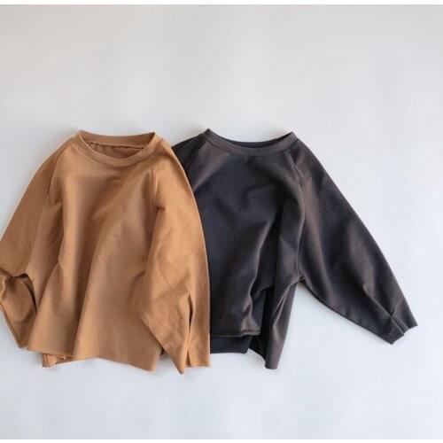 Autumn Baby Girls Boys Cotton T-shirt Children Clothing Japan Korean Style Kids Pullover Tops Spring Toddler Baby T-shirt