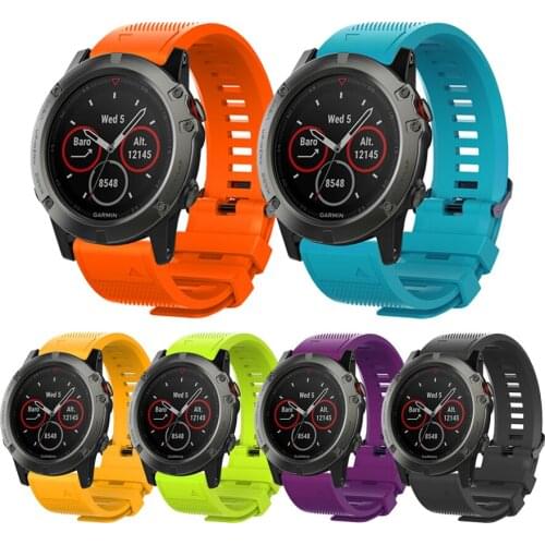 26 22 20mm Watch Band Strap for Garmin Fenix 6 6S 6X 5X 5 5S 3HR Quick Release Silicone Bracelet Wrist Strap for Forerunner 935