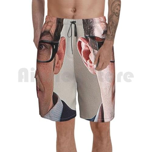Richard Osman Beach Shorts Men Beach Pants Swim Trunks Richard Osman Pointless British Daddy Gameshow Cult Movie