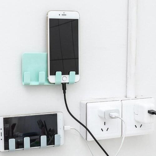 Self-adhesive Practical Universal Smartphone Wall Holder Charging Bracket Stand Holder Shelf Mount Support Mobile Phone Tablet
