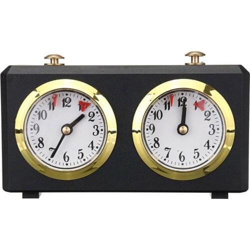 Chess Timer Mechanical Retro Analog Chess Clock Portable Professional Master Game International Checkers Wind-Up Clock Game Tool