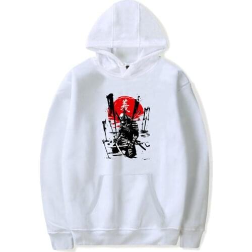 Autumn Japanese Samurai Print Mens Hoodies Cool Hooded Streetwear Hoody Men Winter Casual Unisex trend Casual Sweatshirt