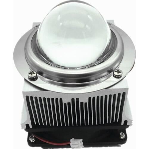 20W - 50W High Power LED Aluminium Heat Sink Cooling Fan + 80 Degree 66mm Optical Glass Lens +Silicone Ring + Fixed Bracket Set