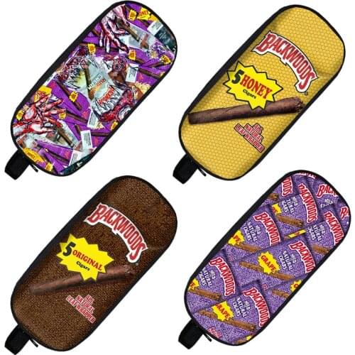 Backwoods Cigars Pencil Case 3D Print Anime Makeup Bag Cosmetic Bag Backwoods Cigars Storage School Supplies Stationery Pouch