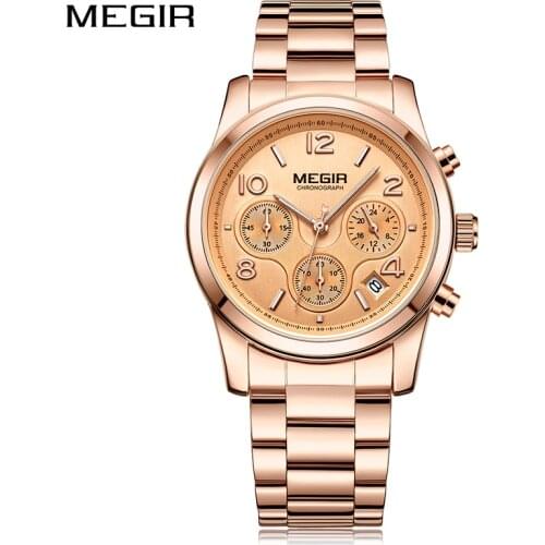 MEGIR Luxury Quartz Women Watches Relogio Feminino Fashion Casual Ladies Watch Clock Top Brand Chronograph Female Wristwatches