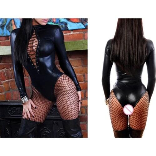 Womens Erotic Temptation Bodysuit Sexy Lingerie Leather Restraint Straitjacket BDSM Bondage Slave Cosplay Club Costume Sex Toys