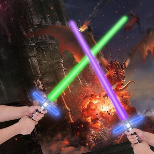 1PC New Telescopic Lightsaber Toys Flashing Sword Cosplay Luminous Music Star Laser Toy Swords Kids Toy Boys Gifts