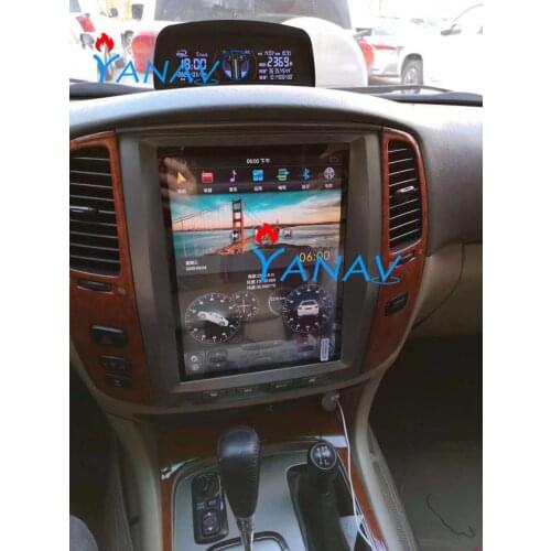 12.1 inch 4+32G RAM PX6 Vertical Screen Android 9.0 Car Radio For-TOYOTA Land Cruiser (LC100)2003-2007 Gps navigation radio