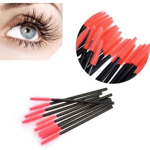 50pcs Professional Mascara Applicator Brush Safety Disposable Eyelashes Brush Eye Lashes Cosmetic Brushes Makeup Tool