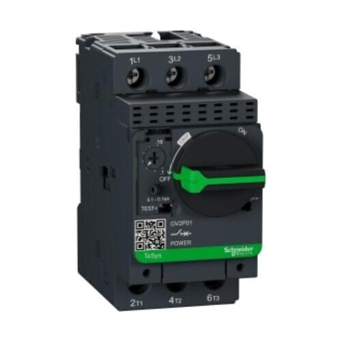 GV2-P03 GV2P03 Motor circuit breaker, TeSys GV2, 3P, 0.25-0.4 A, thermal magnetic, screw clamp terminals