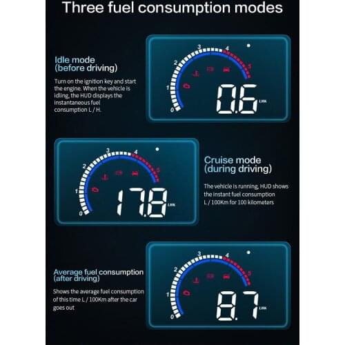 M13 Auto HUD Head Up Display Windshield Projector II Warning System