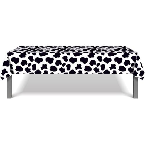 130*220cm Farm Animals Milk Cow Disposable Party Tablecover of Tableware Sets Baby Shower Birthday Party Decoration Tablecloth