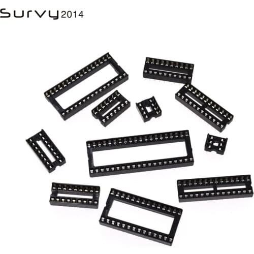 20PCS IC Socket DIP-6P TO 40P Pin 2.54mm Integrated Circuit Adaptor Solder Type Narrow/WIDE diy electronics