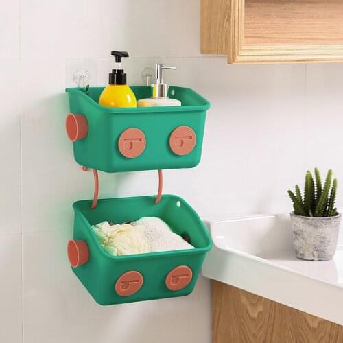 Plastic Hanging Shower Basket Bathroom Basket Organizer Racks Dormitory Sundries Basket Shower Basket