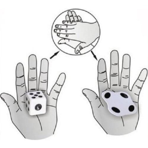 Flattened Dice Close-up Dice Magic Tricks Easy To do for Beginner Magic Props Toys Magician Trick Magic Tool