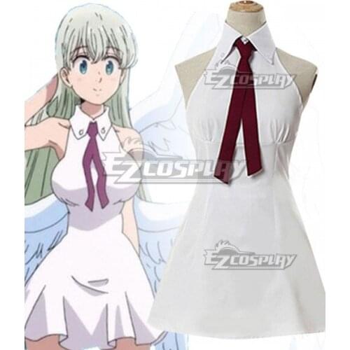The Seven Deadly Sins: Kamigami no Gekirin Elizabeth Liones Women White Sleeveless Summer Dress Girls Party Cosplay Costume E001