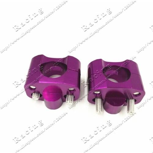 Gray Bar Clamps Handlebar Bar Risers For 28MM 1-1/8 Fat Bar Pit Dirt Bikes