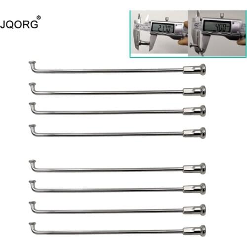 8 Gauge Diameter 4.0 mm Material 304 Stainless Steel Motorcycle Spokes J-bend Equal Diameter Sliver Color Motocross Wheel Spokes