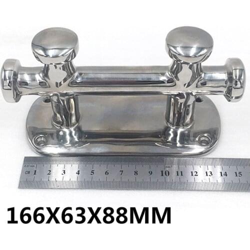 Mooring Lamp Marine Hardware Boat Bollard 166MM Double Cross Bollard Cleat Stainless Steel Heavy Duty Cleat Hot Sale