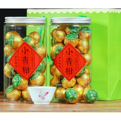 Super small green orange Pu'er tea Yunnan palace orange Pu tea super orange Pu tea oolong tea ceremony tea canned green food