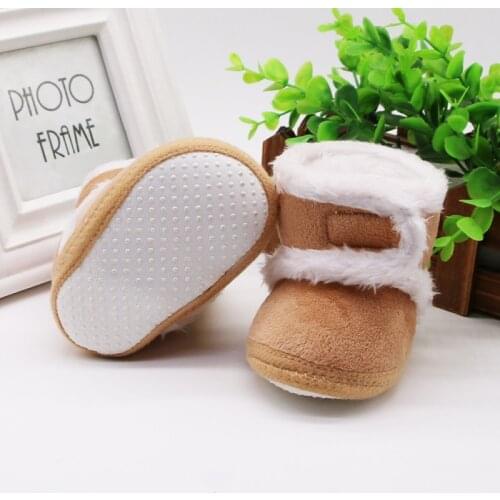 Warm Newborn Toddler Boots Winter First Walkers baby Girls Boys Shoes Soft Sole Fur Snow Booties1211