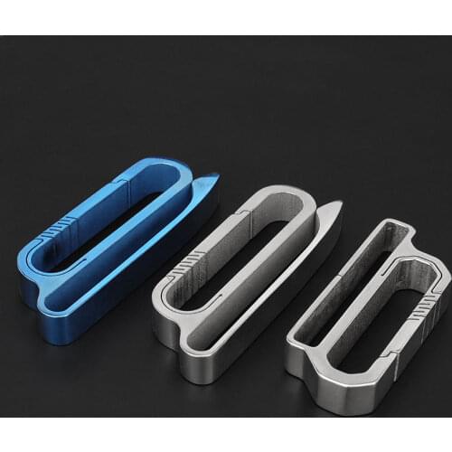 Titanium Belt Buckle Titanium Alloy Clip Pocket Tools Waist Keyring Holder EDC Tool Outdoor