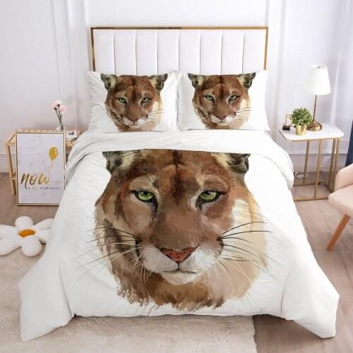 3D Leopard Bedding Sets Quilt Covers Pillow Shams Duvet Cover Sets Bedclothes Bed Linens Queen Double Size Home Textile