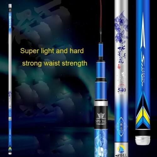 3.9M-7.2M Carbon Fiber Fishing Rod Ultra Light And super Hard Telescopic 28 Bias 19 Adjustment 5H Big Five Section Fishing Rod
