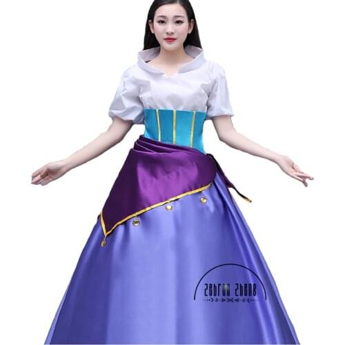 Top Quality Dame Movie Esmeralda Dress Halloween Carnival Cosplay Costume For Adult Women Costume