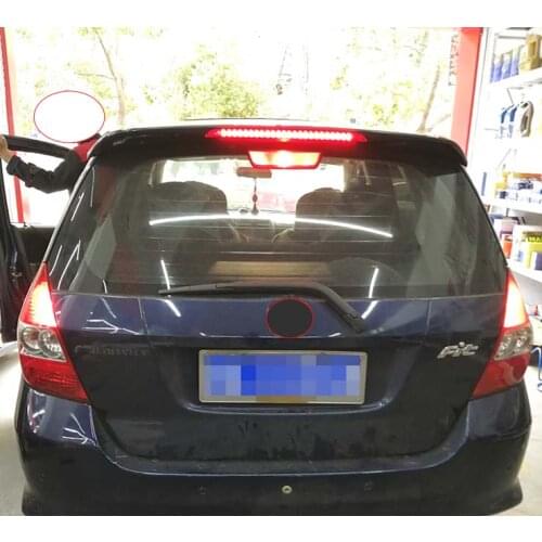 Factory Style Spoiler Wing ABS for 2002-2007 Honda Fit Jazz Hatchback Spoilers LED Light Wing B