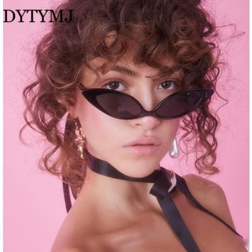 DYTYMJ 2021 Cateye Vintage Sunglasses Women Small Cat Eye Sun Glasses for Women/Men Retro Eyewear Women Lentes De Sol Mujer