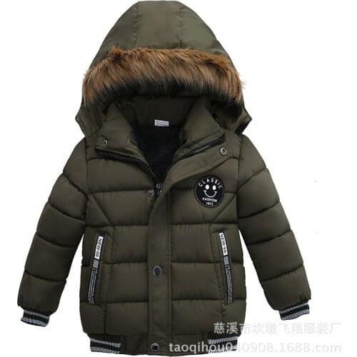 2019 Baby Boys Winter Coats for Kids Down Fur Collar Down Baby Boy Winter Jacket Thick Warm Outerwear Parkas Children Clothing