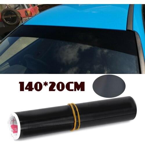 140 X 20CM Car Gloss Black Sun Strip Universal Car Van Windscreen Sunstrip Car Stickers Windscreen Sun Strip