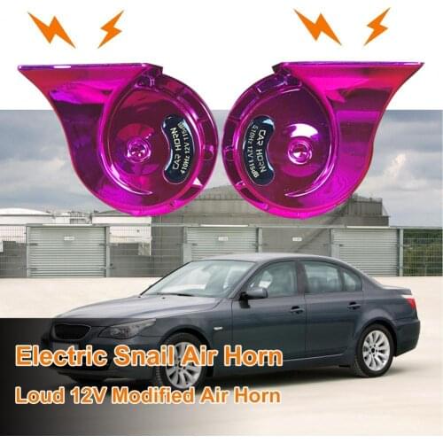 2 PCs 110DB Train Horn for Trucks Car Styling 12V Electric Snail Horn Air Horn Raging Sound for Motorcycle Car Auto Accessories