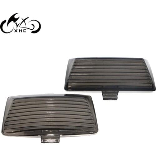 2X Motorcycle Front Rear Fender Tip Mud Guard LED Light Smoke Lens Cover For Harley Softail Dyna FXDL FXDB FXDWG FXD Road King