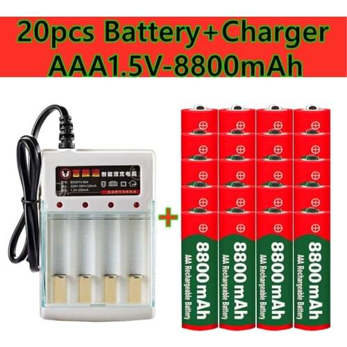 2021 new AAA 8800 MAH rechargeable battery AAA 1.5 V 8800 MAH rechargeable battery with charger for sale