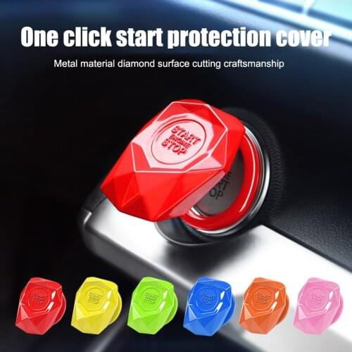 Car Start Stop Engine Ignition Push Button Universal Ring Styling Ignition Switch Replace Cover Car Interior Accessories Sticker