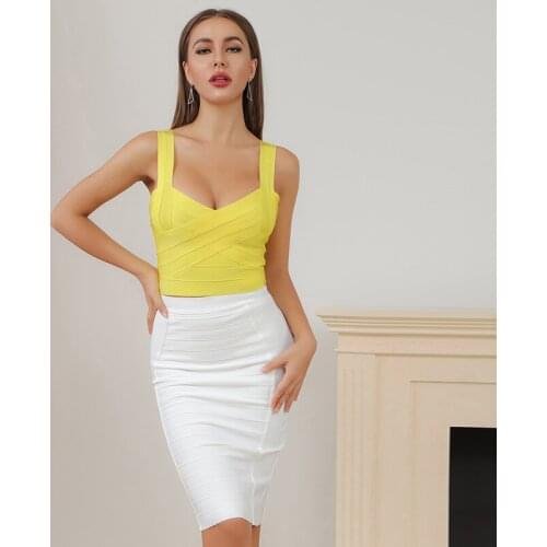 BEAUKEY 2020 Autumn Pink Red Yellow 2 Piece Set Women Vertical Stripe Knee Length Skirt Sexy Casual Bandage Top Set Plus Size XL