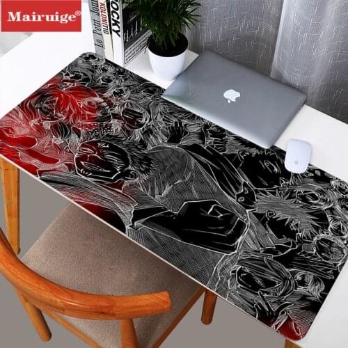 Anime Jujutsu Kaisen 80x30cm XL Locking Edge Large Gaming Mouse Pad Computer Gamer CS GO Keyboard Mouse Mat Desk Mousepad for PC
