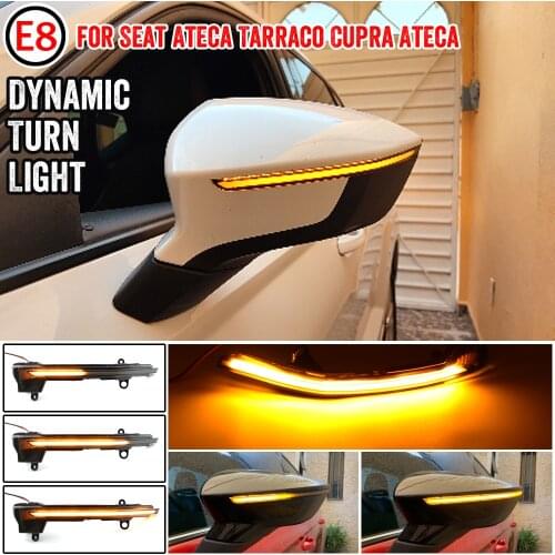 Dynamic LED Turn Signal Blinker for Seat Ateca 5D 2016 2017 2018 2019 FR car Side Mirror Indicator light Tarraco