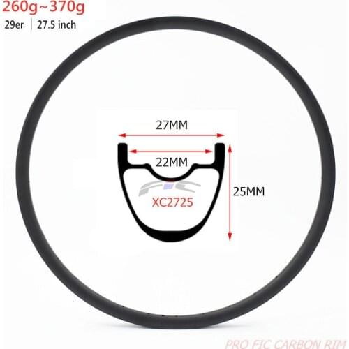 FIC carbon xc rim 27.5 inch ultralight 27mm wide 260g~370g UD 3K matte glossy rim 25mm deep 28h 32h 650B 29er carbon mtb rims