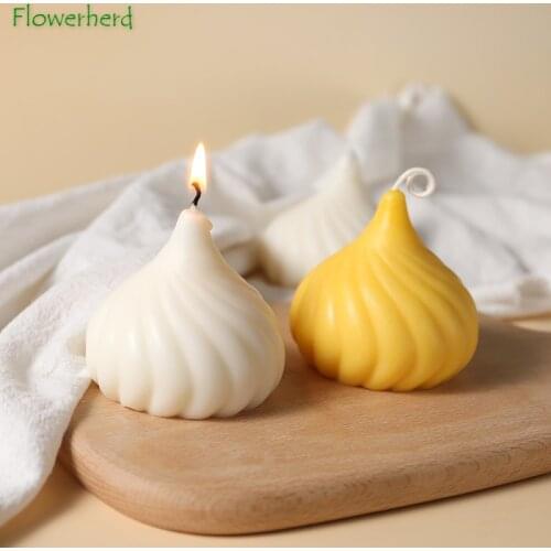 Onion French Candle Mold Spiral Silicone Molds for DIY Handmade Craft Wax Scented Candles Making Cake Fondant Decorating Tools