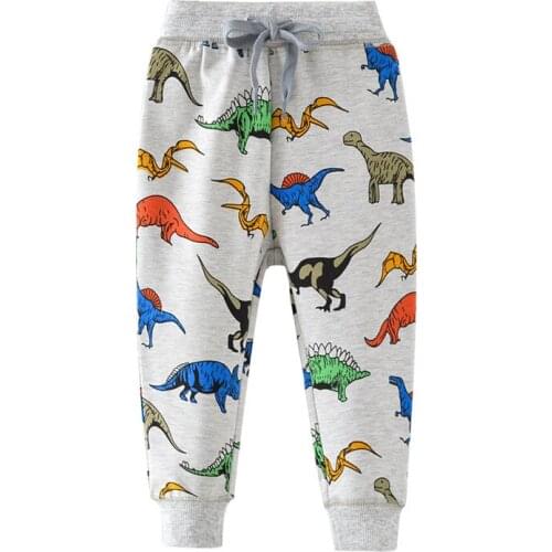 Funnygame Childrens Sweatpants With Dinosaurs Print Long Pants Animals Boys Girls Sweatpants Drawstring Autumn Spring Pant