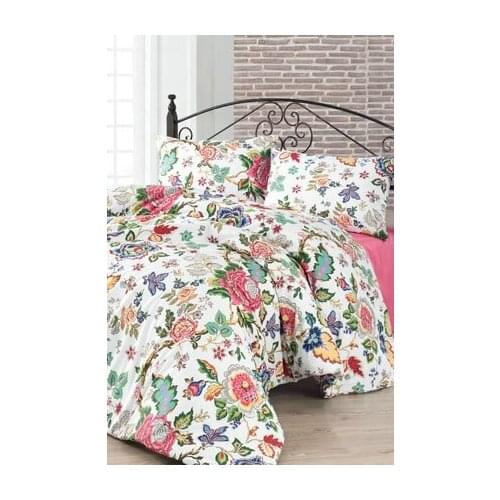 Roses Colorful Design 240x220cm King size 4 PCS 100% Cotton Bedding set