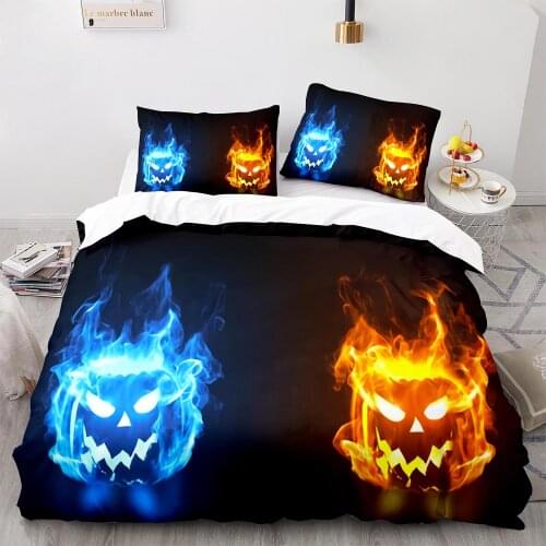 Colorful Flame Bedding Set Single Twin Full Queen King Size Ice And Fire Blaze Bed Set Children Kid Bedroom Duvetcover Sets 033