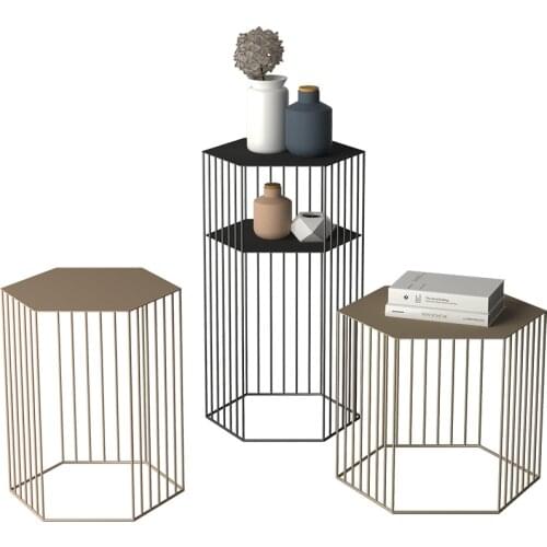 Nordic creative hexagonal flower stand modern indoor living room balcony plants potted metro art torus