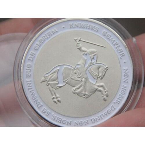 Horse Sword Templar Commemorative Coin Badge Embossed Plated Coins Collectibles Art Souvenir Friends Gifts